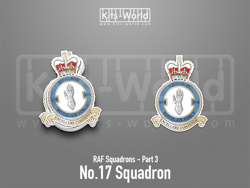 Kitsworld SAV Sticker - British RAF Squadrons - No.17 Squadron W:75mm x H:100mm 